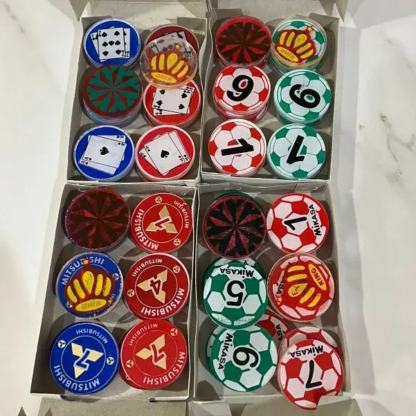 Biji Karambol Super Diameter Besar / Jumbo Motif Lamborghini / Random | koin krambol 2 lapis tebal 5 mm original | 1 set buah kerambol 5mm glossy | coin bola carambol | anak carrom games 4