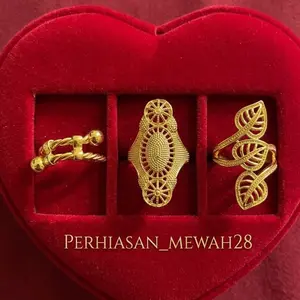 variasi cincin wanita modern lapis emas stress rings Perhiasan