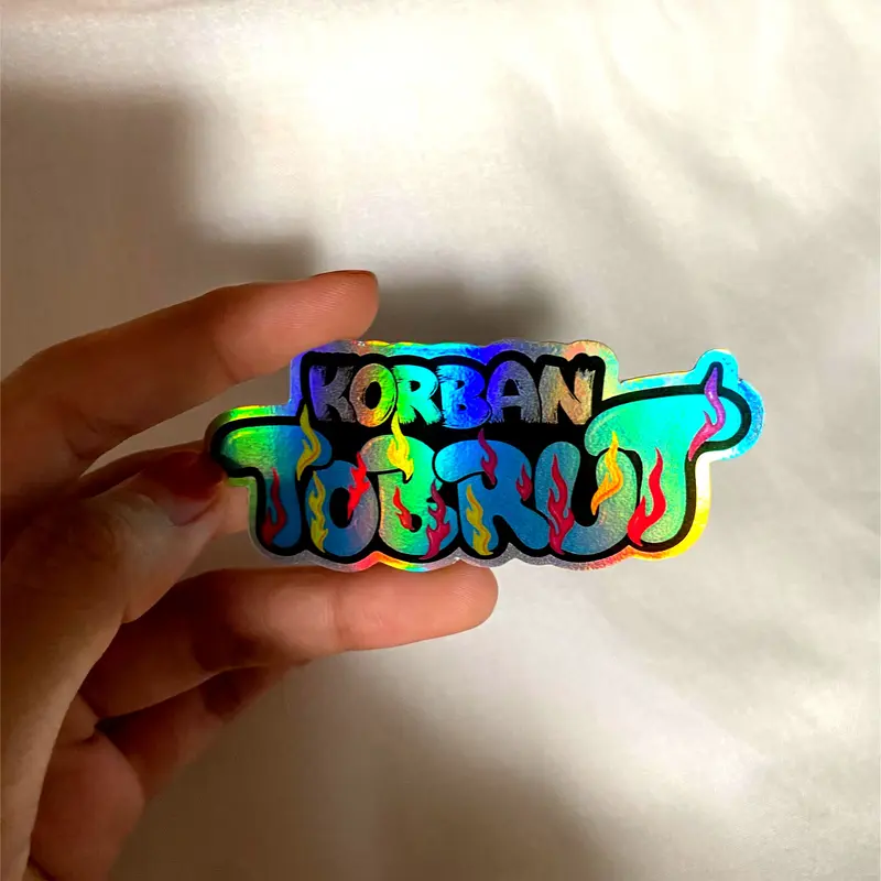 6Pcs Stiker kata kata sticker viral /stiker Tobrut Hologram glossy 4