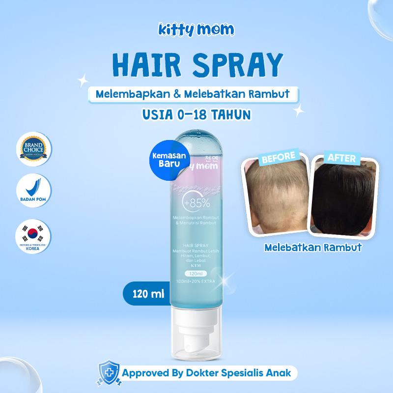 Kitty Mom Hair Lotion Spray Vitamin & Pelebat Rambut Bayi Hair Care Anak Baby Newborn Skincare Hair Tonic Anak & Remaja 0-18 Tahun