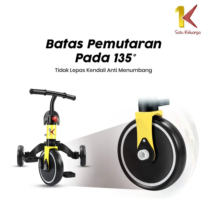 SNI [COD] SK M97 Mainan Sepeda Roda 3 Anak Dorong Keseimbangan Anak toys 3