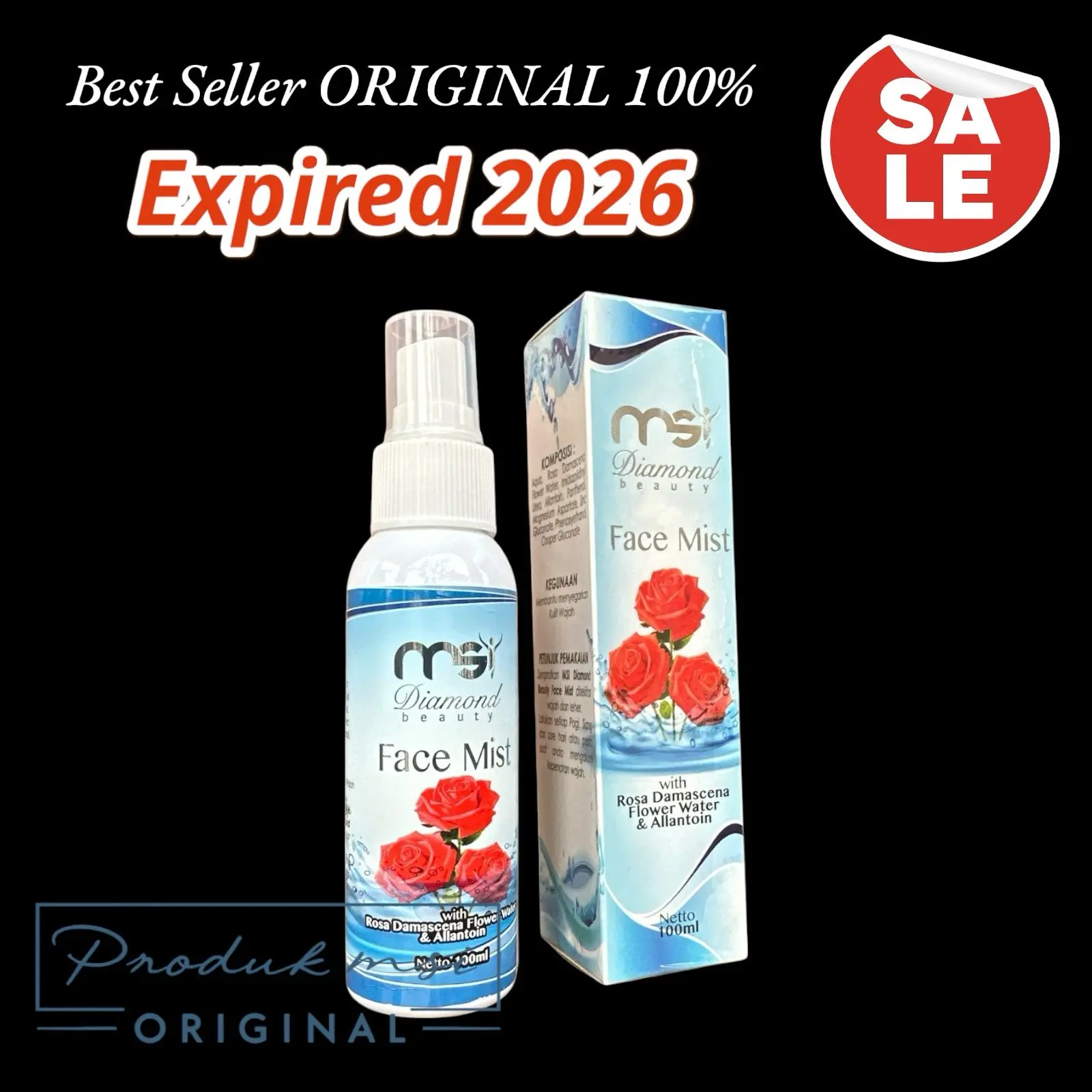 PRODUK MSI FACE MIST ORIGINAL PERAWATAN WAJAH facial  mengencangkan  mencerahkan  muka Vitamin Hitam Pelembab Pencerah Moisturizer