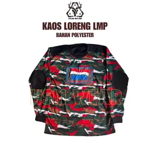 Kaos Deker Loreng Laskar Merah Putih / Kaos Oblong Doreng LMP