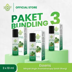 Essens Paket Bundling 3 Minyak Angin Aromatherapy Sereh Wangi 10 ml - 3 pcs