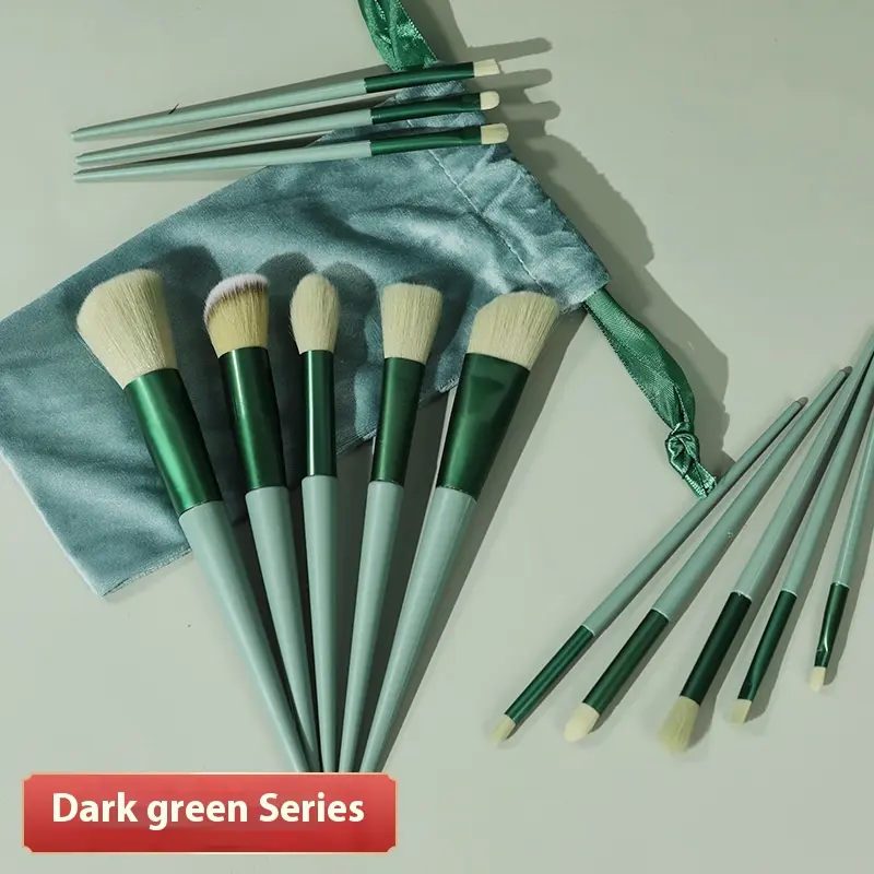 13 PCS Four Seasons Makeup Brush Set - Premium Soft Bristles, All-in-One Kit with Pouch