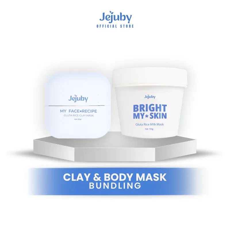 [BUNDLING MASKER] Gluta Rice Milk Mask 1Pcs & Gluta Rice Clay Mask 1Pcs Jejuby 0