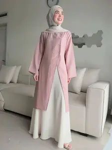 JENNA TUNIK KANCING ISHANA/ Tunik bahan Tencel Linen