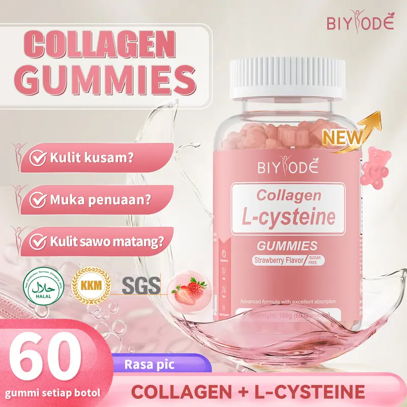 biyode glutathione gummies ingredients Collagen Whitening Gum Diet Type_Diabetic Friendly