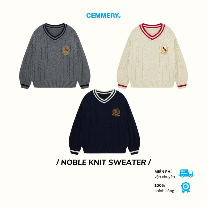  Áo Sweater CEMMERY Vải Len Cao Cấp Dệt Kim Vặn Thừng Giặt Máy Được Noble Knit 3 Màu Local Brand Chính Hãng 