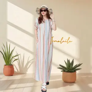 Daster Kekinian Long Busui Semata Kaki Wanita Panjang Katun Rayon Bumil Busui Frienldy By Zipper Nyaman Untuk Daily