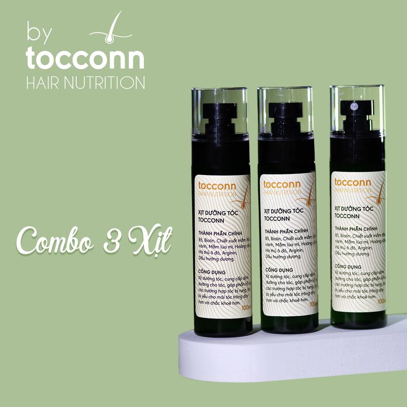   Tặng lăn Kim  Combo 3 Xịt kích mọc Tocconn - 100ml -liệu trình hỗ trợ kích thích mọc tóc - thương hiệu Tocconn Chăm Sóc Dưỡng Tóc nữ Chăm Sóc Tóc 