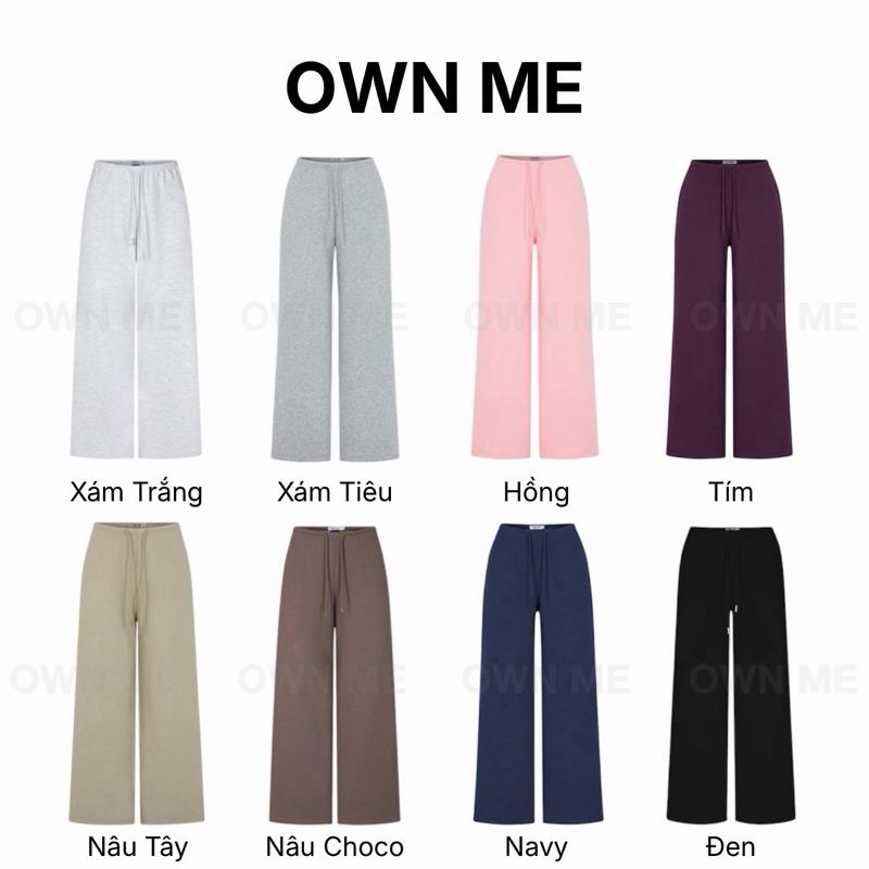 Quần Dài Nỉ Chân Cua Cạp Thun Nhỏ Ống Suông - OWN ME