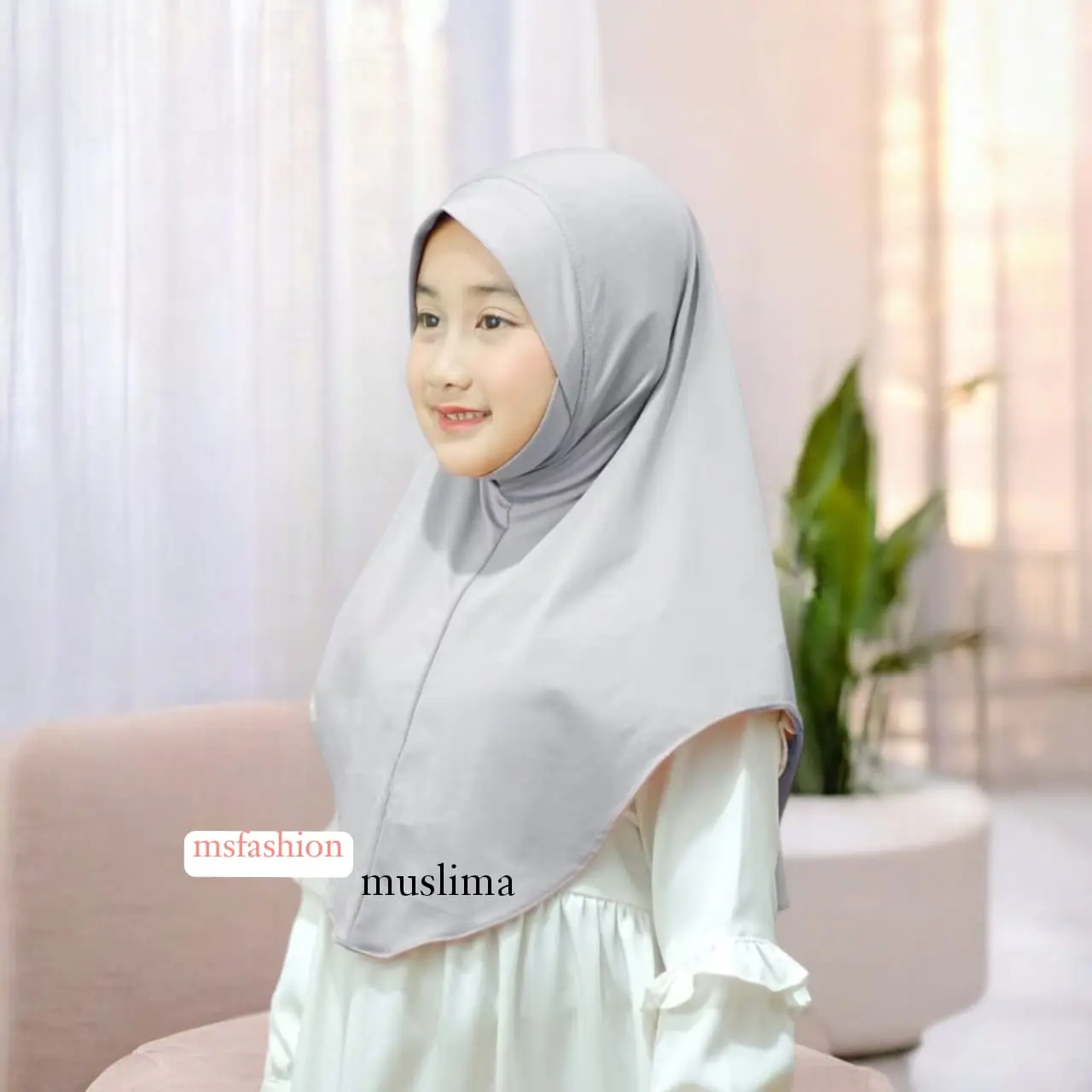 Hijab Malay Dagu Anak 3-12 Tahun / Jilbab Dagu Malay Anak Jersey / Bergo malay premium Instan