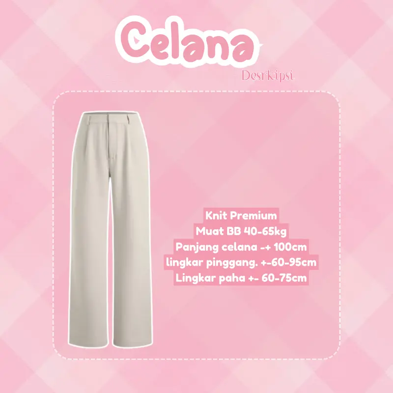 Valline Outfit Set [ Blouse + Celana + Hijab ] OOTD Korean Simple Cocok Untuk Hangout dan Ngampus 2