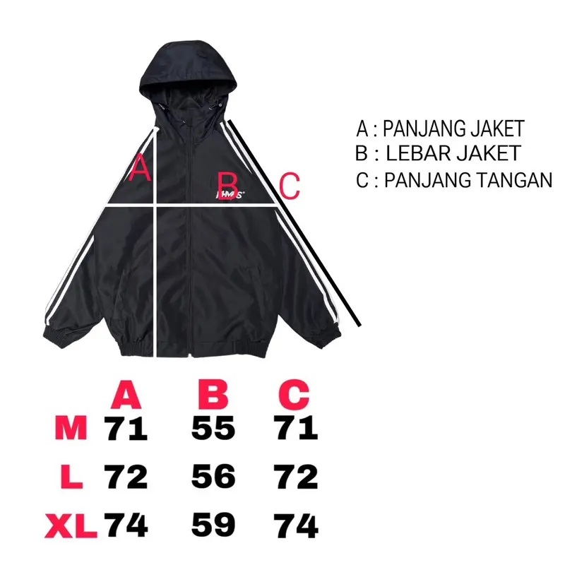 Jaket Linea Running Stripe Jacket Pria Wanita 5