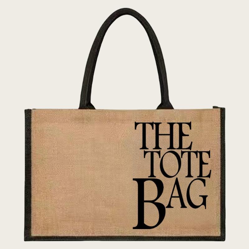 Túi Tote Cỡ Lớn Dành Cho Nữ Túi Đi Biển Phong Cách Tối Giản In Chữ Nổi Túi Đeo Vai