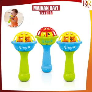 [COD] RR M381 Mainan Gigitan Bayi Tongkat Rattle Stick Bunyi Kerincingan / Baby Soft Mainan Bayi Teether BPA Free