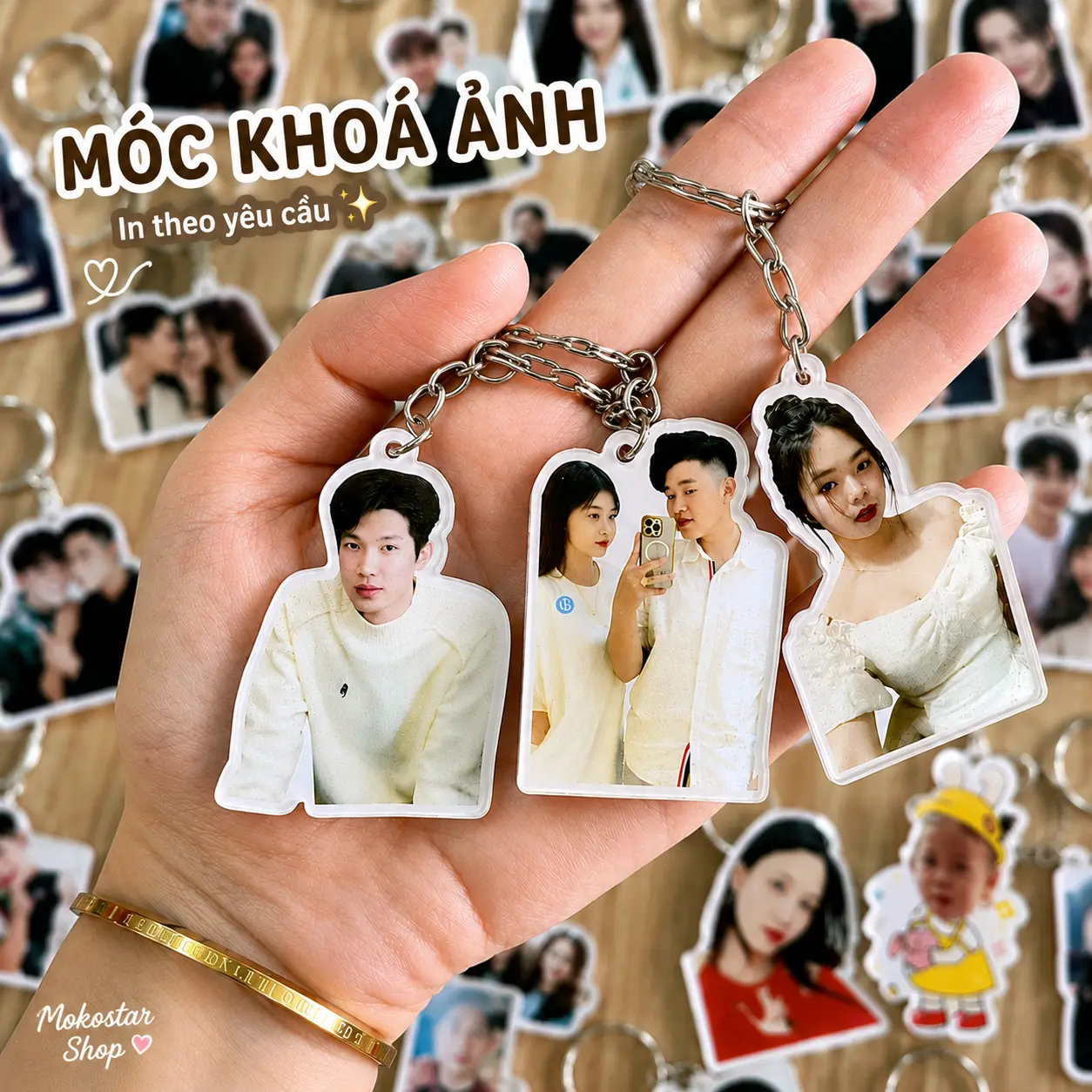 Móc Khóa In Ảnh Theo Yêu Cầu Mica Sáng Bóng Siêu Bền Kích Thước 10cm Dày 4mm Phù Hợp Quà Tặng Sinh Nhật & Team - 1