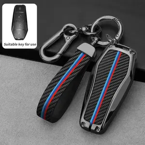 BYD Seal Atto 1 3 Dolphin M6 Sealion 7 EV Carbon Three Color Pattern Metal Car Key Case Sarung Kunci Mobil