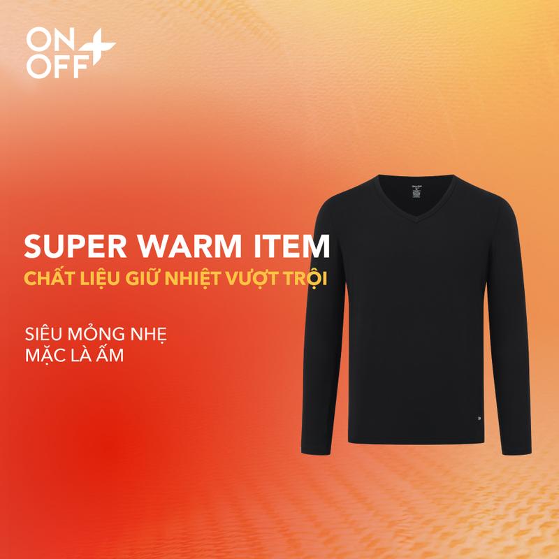  Mua 2 giảm 10% | Áo giữ nhiệt nam cổ tim sâu - ONOFF 18IT25W495 