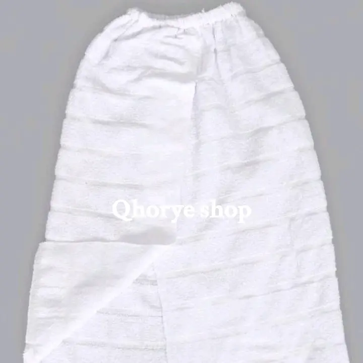 pakaian ihram anak tk instan / setelan ihram anak paud dan tk Baju Haji Muslim Putih Nyaman  Lembut Katun Peci 3