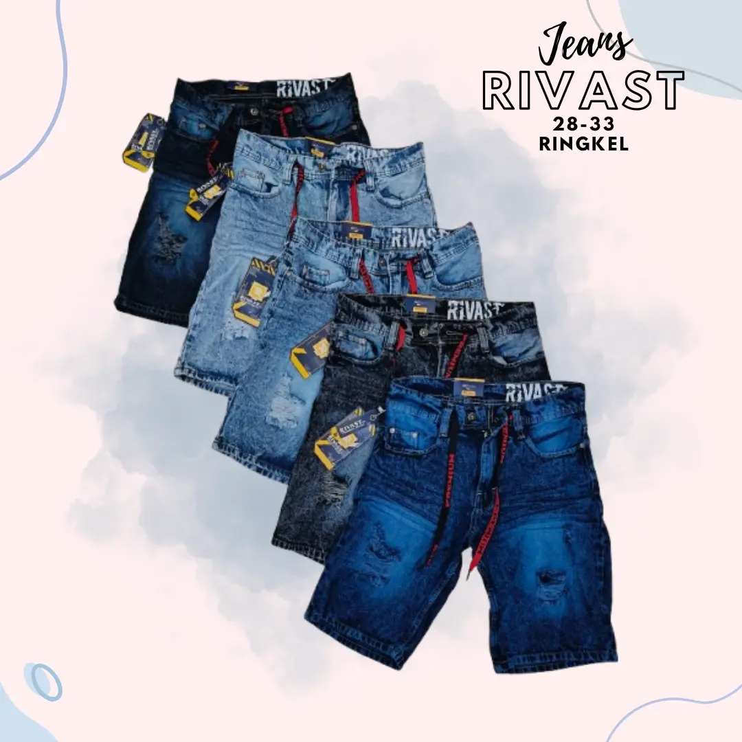 Celana Pendek Pria Dewasa Cowok Keren Terbaru 2025 (12 Pcs) - Shorts, Distro Jeans Nyaman Hitam