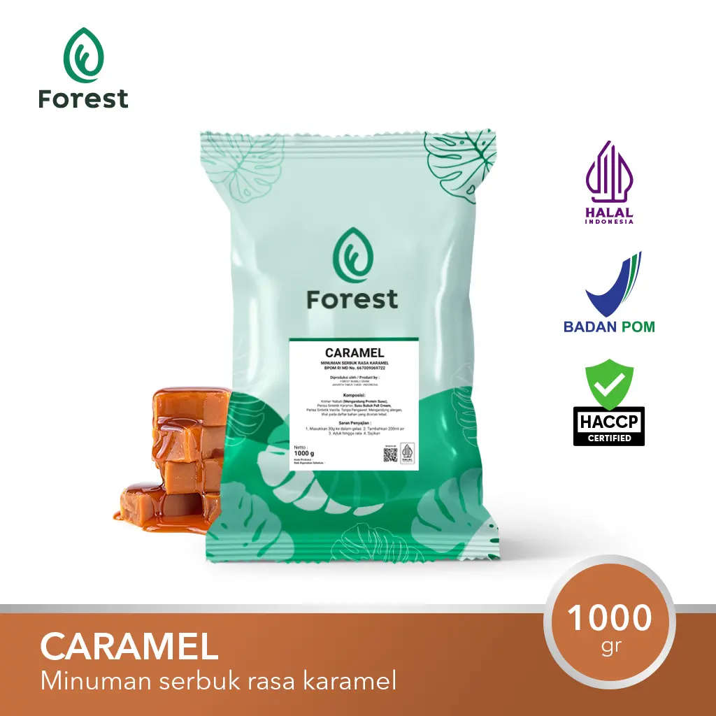 Bubuk Minuman CARAMEL Powder - FOREST Bubble Drink