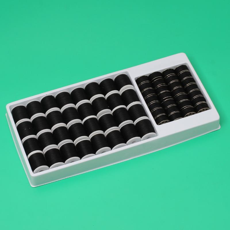 Product Introduction of 32 spools of thread with 28 metal bobbin backing 1 box DIY colorful thread black and white 60 spools home sewing machine thread 9