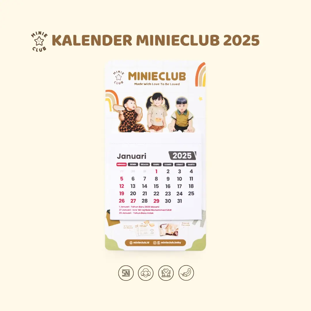 Kalender Mini MINIECLUB 2025 - Model Terbaru