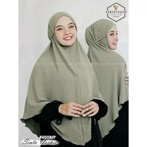 Hijab Bergo Crinkle Airflow Tali Size XL\Jilbab Bergo Crinkle Airflow XL Premium\Kerudung Instan Bergo Tali Crinkle XL | Bergo Tali Belakang