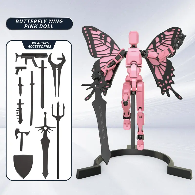 igoods.rose Model yang ditingkatkan Set Lucky 13 Articulated action figure 3D PuzzleDlY Blok bangunan Mainan Cetak 3D/ PenuhDummy 13 Action Figure/Dengan 4 Senjata dan 3Bentuk Tangan 6