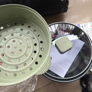 URBAN HOME Panci Listrik Hijau Kuning Serbaguna 0.8 Liter 450W Anti Lengket Hemat Listrik