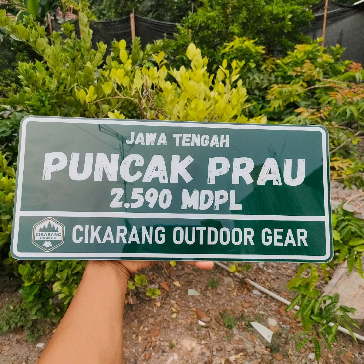 Plakat gunung/papan nama gunung/plakat gunung akrilik cetak print UV ukurab 18x40