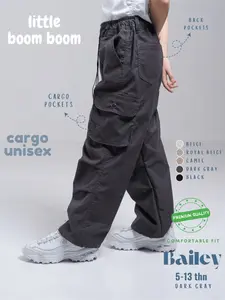 LITTLE BOOM BOOM - Celana Anak Perempuan/Laki-Laki Panjang Cargo Twill Import 5 - 13 Tahun Unisex