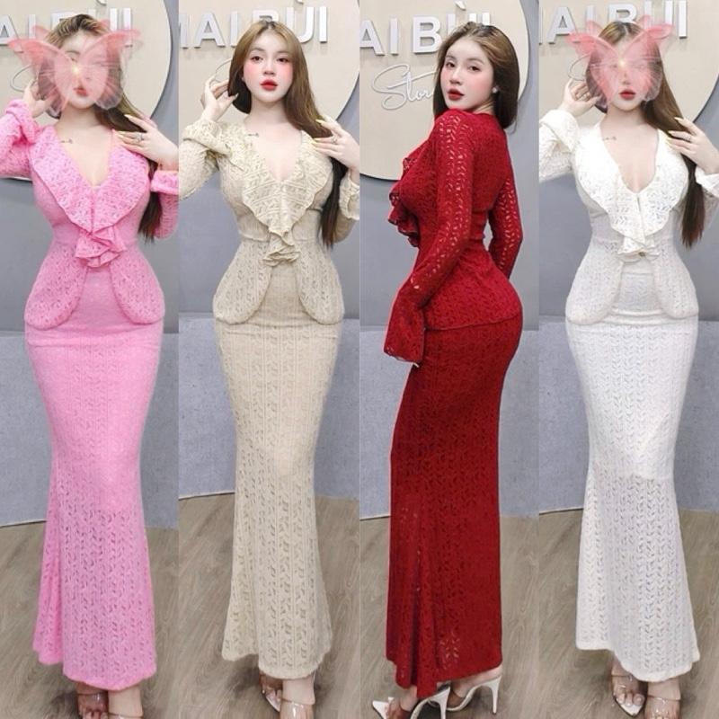 S237 - Set Áo Ren Tay Loe Chân Váy Đuôi Cá Mai Bùi Store