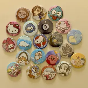 Pin Bros Button Badge 44mm Karakter Lucu Anime Kartun – Aksesoris Lencana Kerah Tas Jaket Unik & Koleksi pin bros button badge 44mm pin karakter lucu pin anime pin kartun pin hello kitty pin snoopy pin kirby pin my melody pin sanrio pin kawaii bros