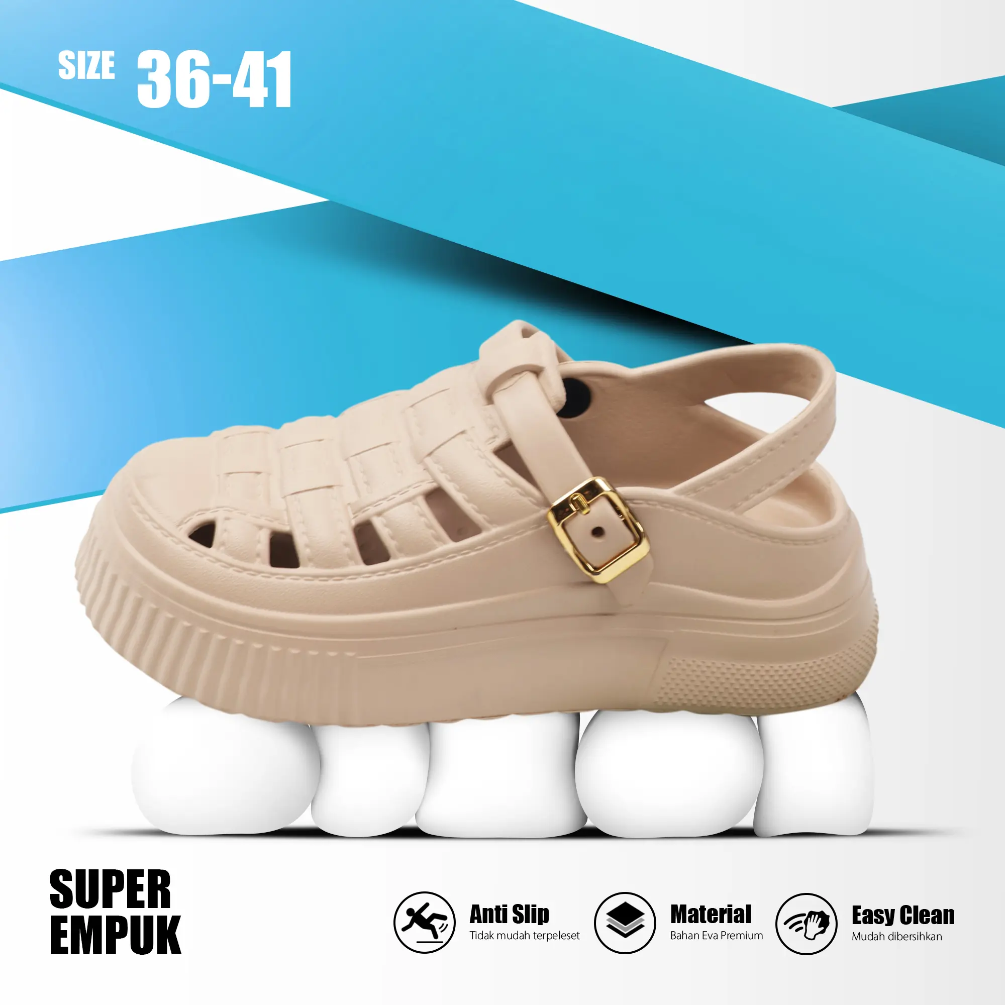 Sepatu Selop 825M Wanita Cantik Model Kekinian Model Terbaru Anti Selip Anti Licin