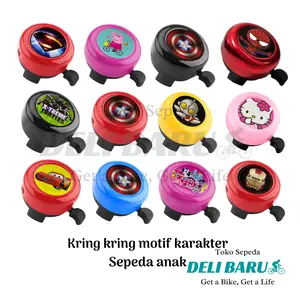Bel kring kring motif  karakter klakson nyaring aksesoris bunyi sepeda anak cewek cowok