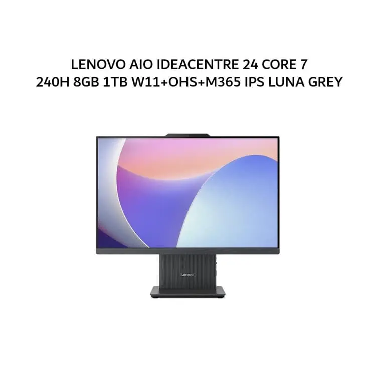 LENOVO AIO IDEACENTRE 24 CORE 7 240H 8GB 1TB W11+OHS+M365 23.8FHD IPS 1Y LUNA GREY -T7ID