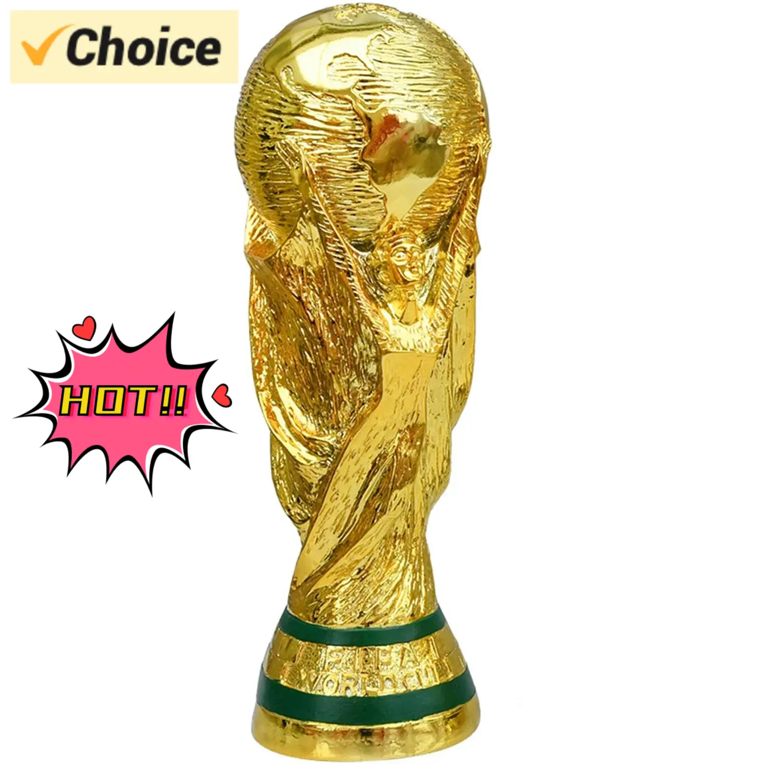Golden Resin Football Trophy Champions Soccer Trophies Resin Ornament Football Fan Gift Home Decoration Craft