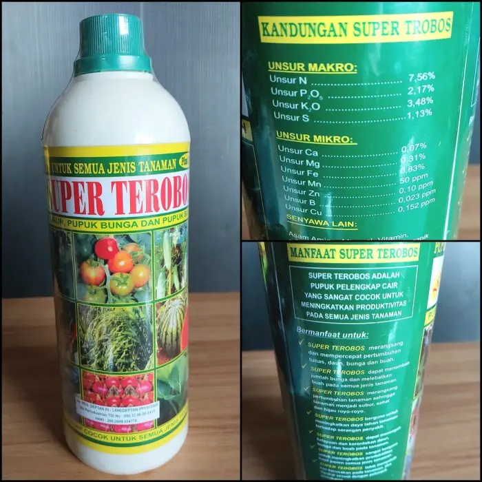 Pupuk Cair Super Terobos 1 Liter dengan ZPT untuk Optimalisasi Pertumbuhan Daun, Bunga, dan Buah 3