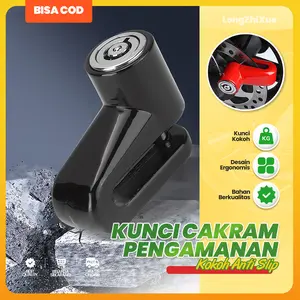 Kunci Rem Cakram Pengunci Anti-Pencurian yang Diperkuat untuk Sepeda Motor dan Sepeda Listrik, Aksesori Pengunci