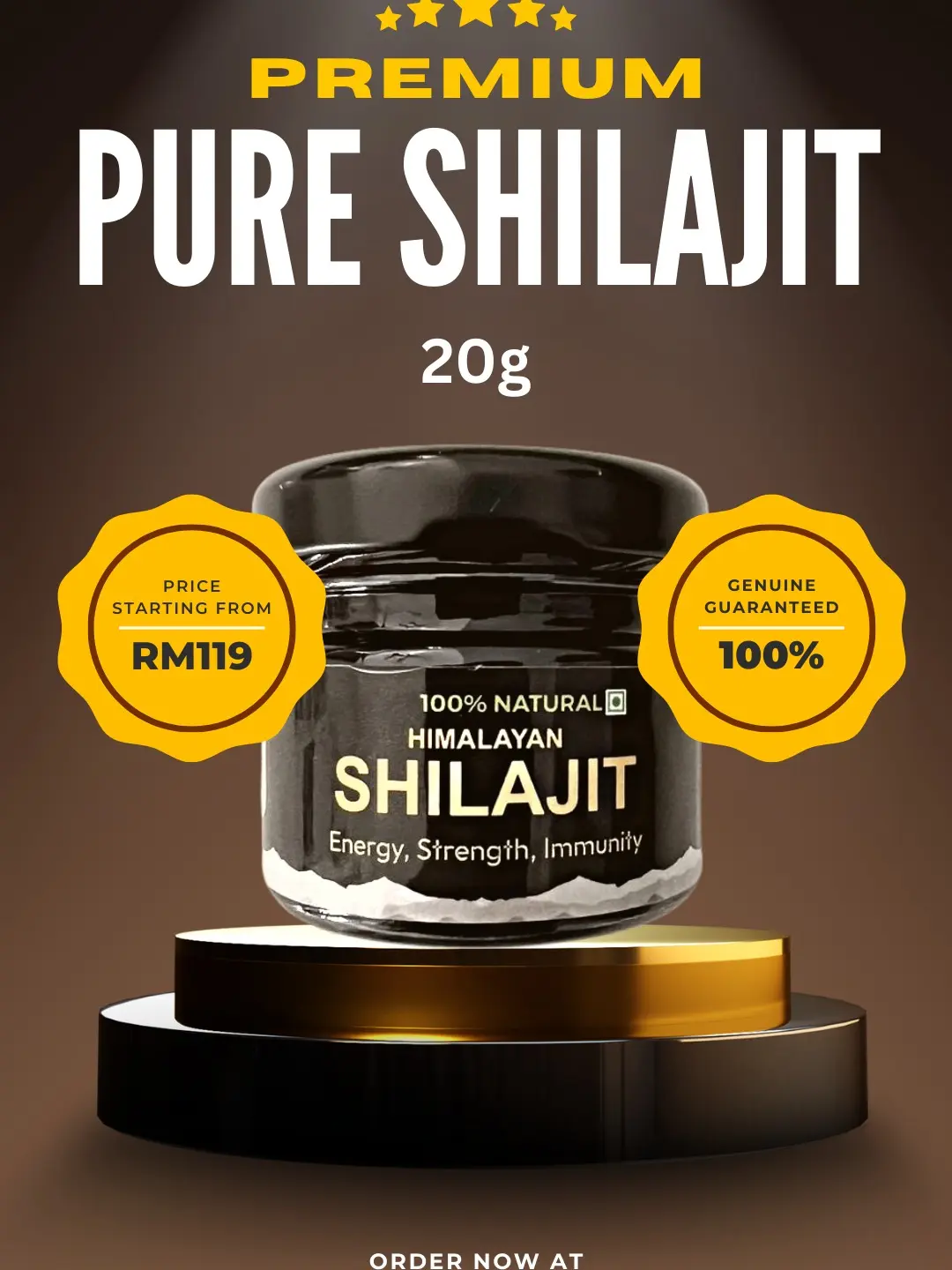 Shilajit Himalayan Pure Resin (20g) Premium Quality / Free Spoon /  Energy Food Cooking Salt