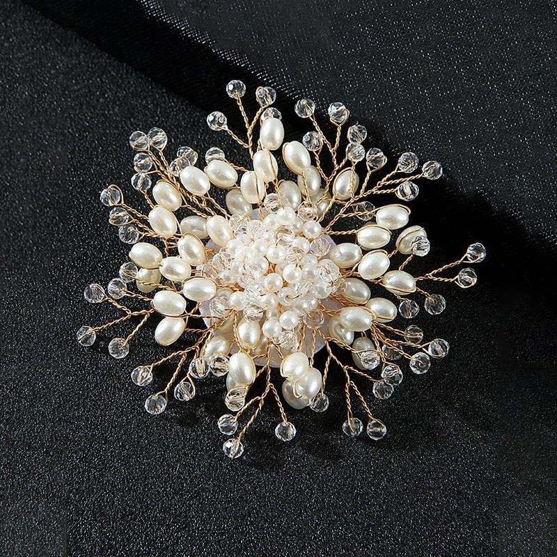 (Bebas beli 2 dapat bonus) B35 Bross hijab mutiara snowflake mewat titanium Korea original 9