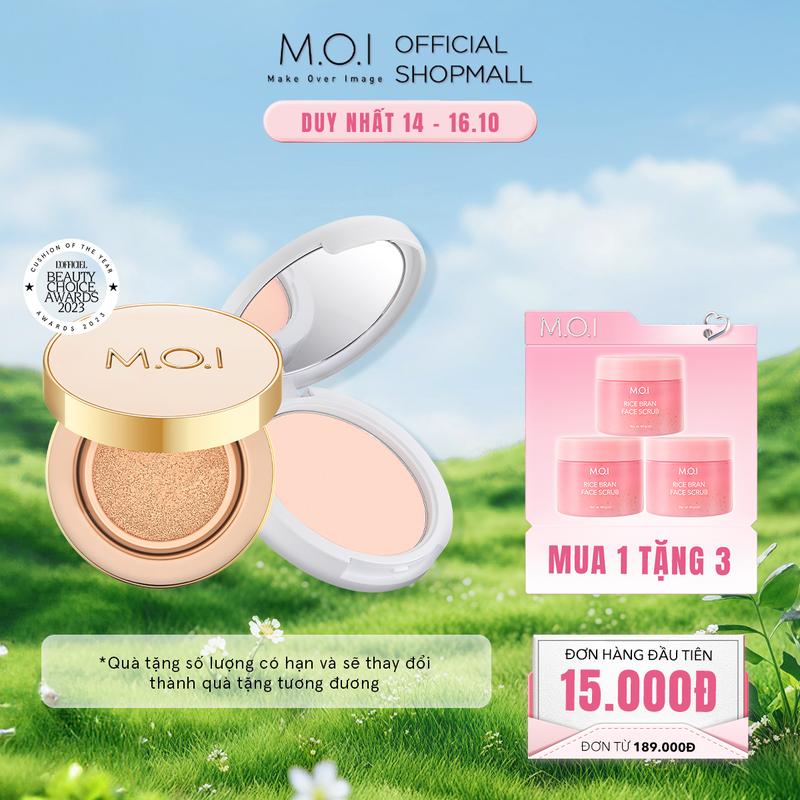 Bộ đôi Trang Điểm M.O.I Cosmetic Phấn nước  Premium Baby Cushion và Phấn phủ Baby Skin Powder