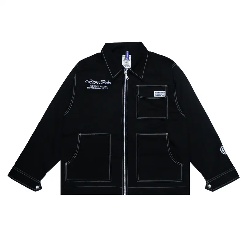 Bitsnbobs76 Boxy Work Jacket Black Hypno 1