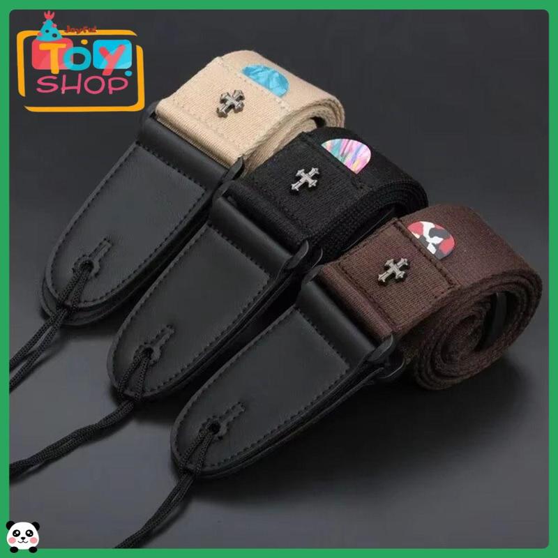 Joyful Toy Store Cổ điển Chiều dài điều chỉnh Dây đeo đàn guitar điện Dây đeo chéo Thoải mái Dây đeo đàn Ukulele Bền bỉ Da Dây đeo đàn guitar dân gian Sân khấu