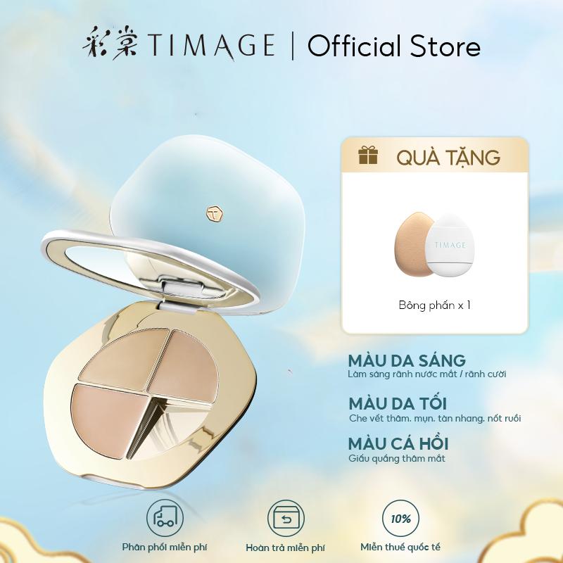 Đánh Bay Thâm Nám, Quầng Thâm Với Bảng Che Khuyết Điểm 3 Màu TIMAGE - Cho Làn Da Sáng Mịn, Trang Điểm Tự Nhiên (5g - Hàng Authentic)