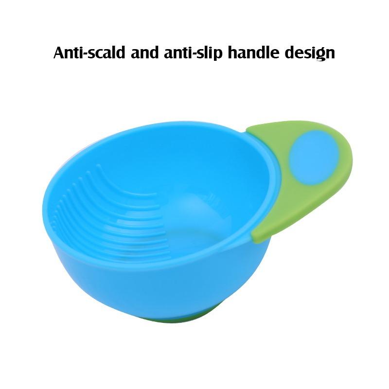 Product Introduction of 2-in-1 Non-Slip Baby Bowl Baby Food Smasher Bowl Food Masher Pacifier Feeder Bowl for Baby Baby Feeding Set Meal 2