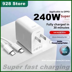 928 Store 240W Super Fast Charging Adapter for OPPO RENO Series FIND ACE Models Type C Micro USB Universal Android Charger Cellphone Smartphone Electronic